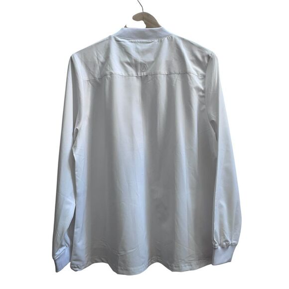 NWT ADR Addition Collection White Contemporary Zip Up White Lab Coat size XL - Picture 2 of 8